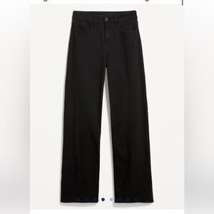 old navy high rise wow wide leg jeans black 6 tall, barely worn
